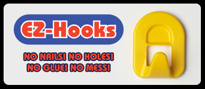 EZ-Hooks - No Nails! No Holes! No Glue! No Mess!